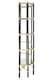 image 2 of Interiors by Premier 5-Tier Shelf Unit, Modern Storage Solution, Gold Shelf Unit, Gold and Glass Shelving Unit, Gold Shelf Unit | Gold