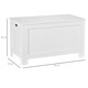 image 7 of HOMCOM Storage Box Toy Chest Cabinet Unit Organizer with Safety Hinges White