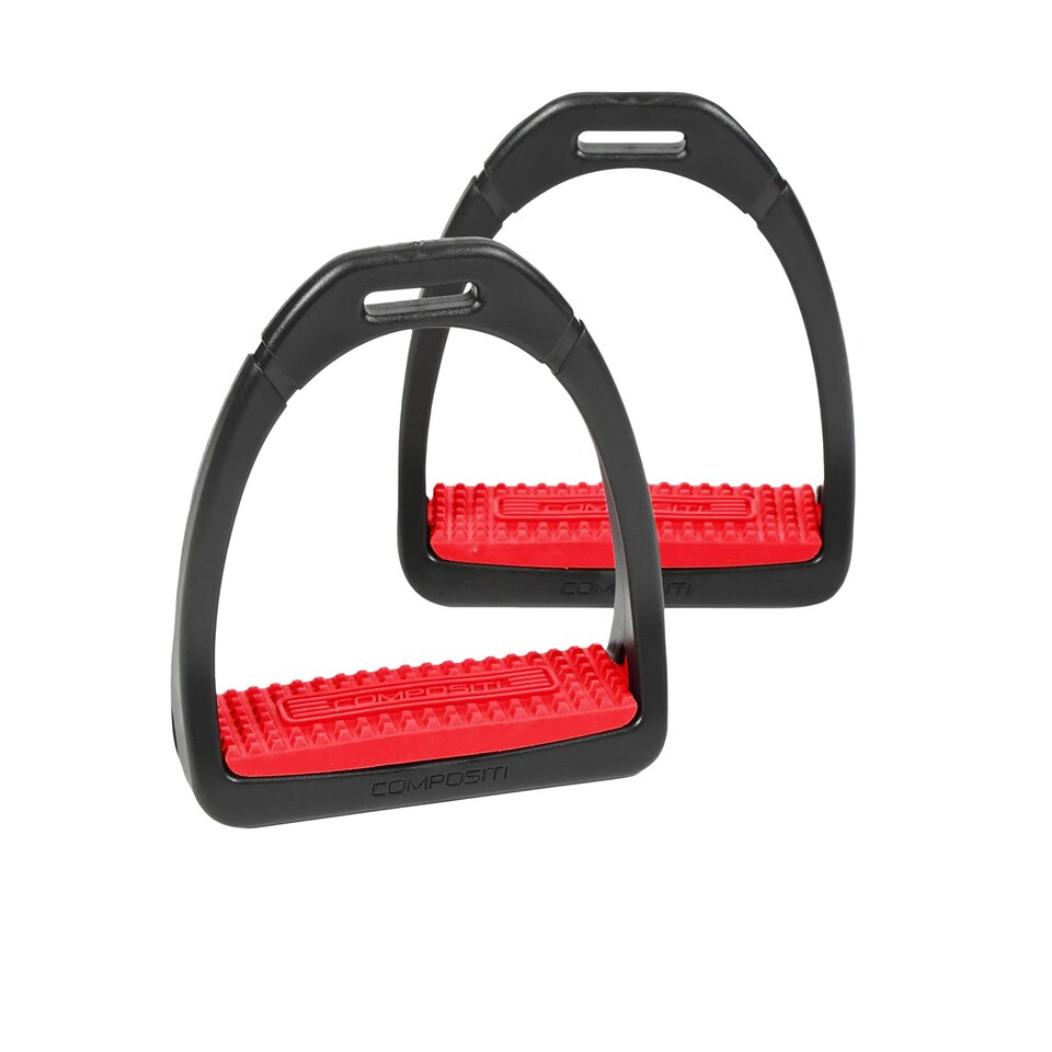 image 1 of Compositi Childrens/Kids Premium Profile Horse Stirrups - Red - One Size