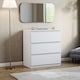 image 1 of Vida Designs Denver 3 Drawer Chest of Drawers Bedroom Storage, White