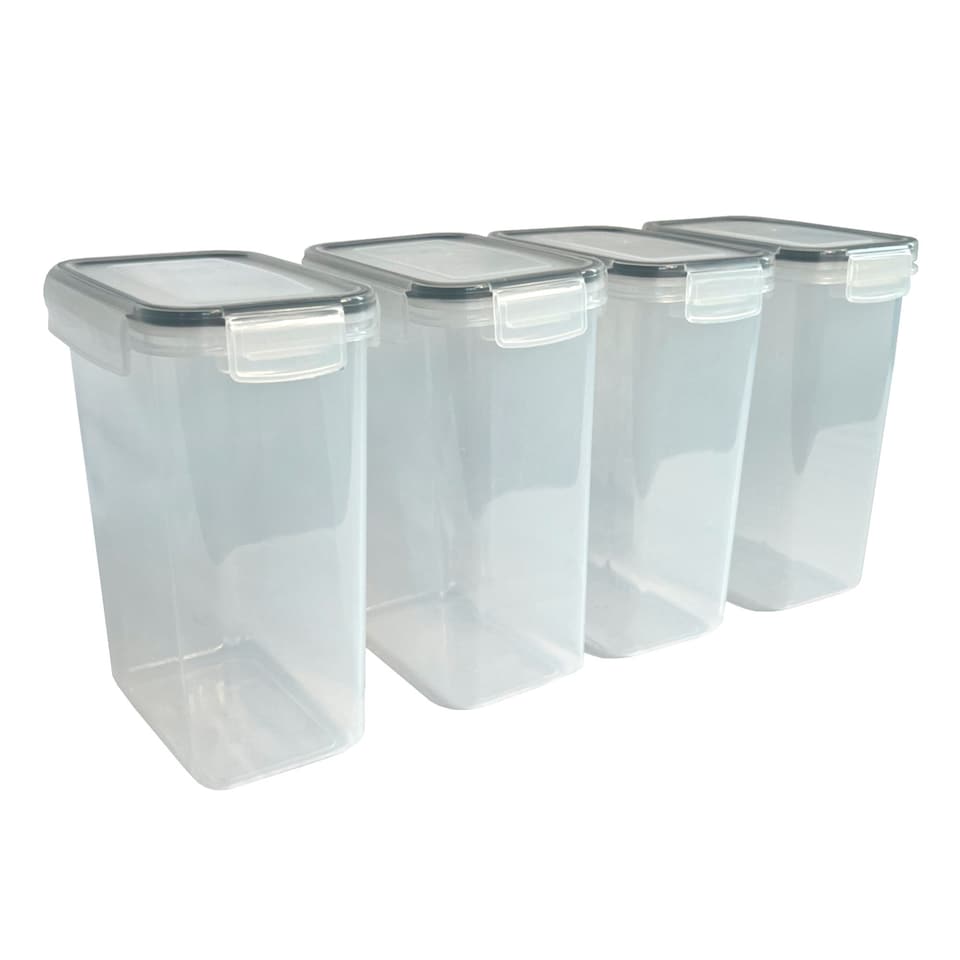 image 1 of 14pc Airtight Reusable Plastic Kitchen Food Storage Container Organiser Set