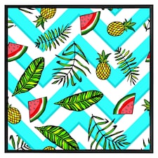 Pineapple & watermelon (Picutre Frame) Black | XS