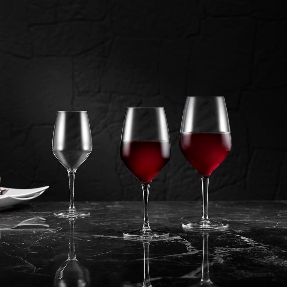 image 1 of Stemmed Wine Glasses Champagne Prosecco Flutes Cocktail Dinner Party | Clear | 6x580ml Wine Glasses