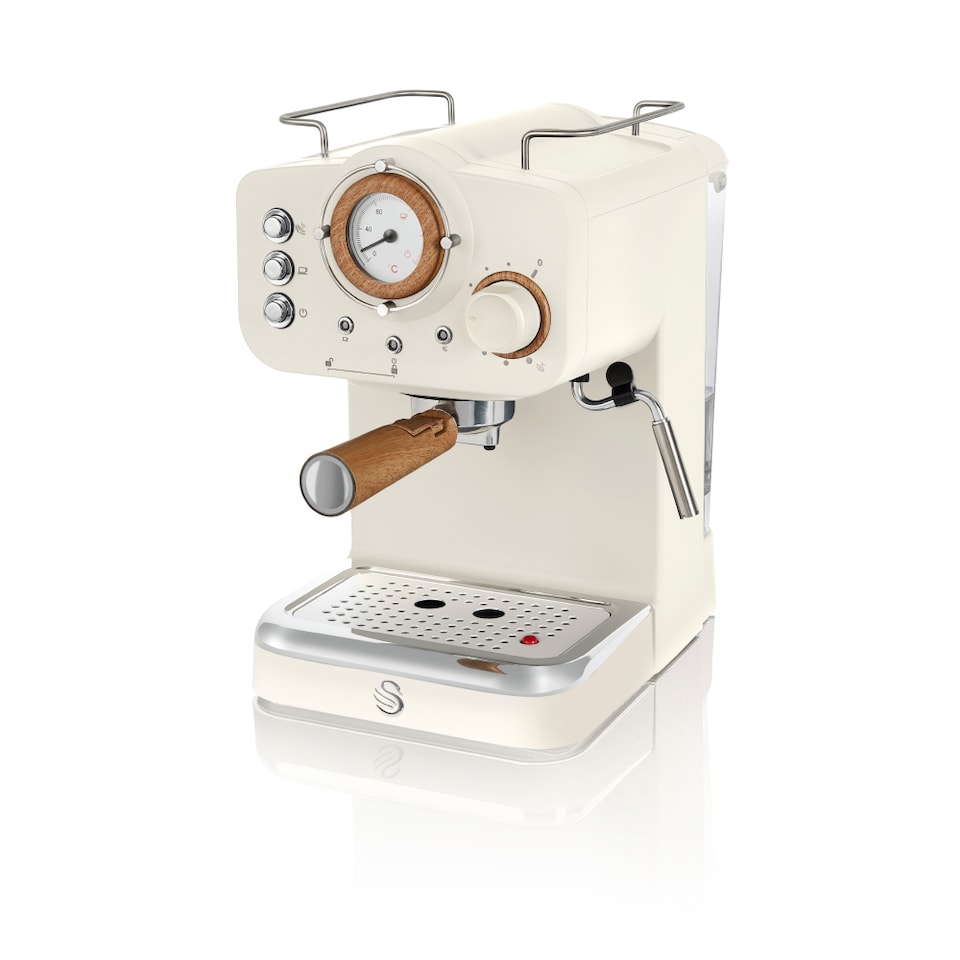 image 1 of Pump Espresso Coffee Machine Nordic Cotton White