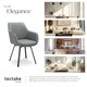 image 7 of Dining Chair Alicon - swivel armchair with padding and continuous backrest - Set of 4 Grey | Anthracite
