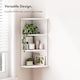 image 4 of VonHaus Holbrook White Bathroom 3 Tier Corner Shelf