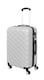 image 2 of 3 Pcs Suitcase Set ABS Hard Shell 4 Wheeled Trolley Lightweight Luggage VOYAGER | White | Silver White | 3