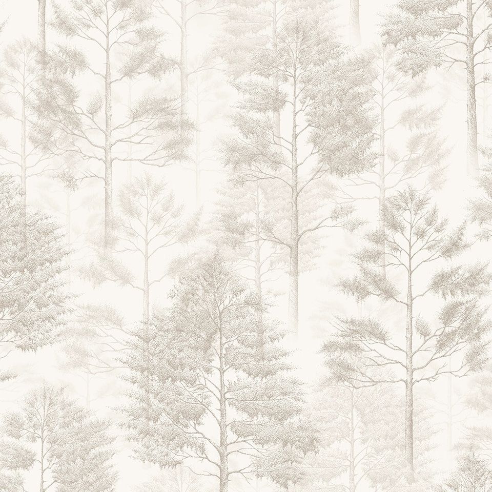 image 1 of Woodland Whisper Wallpaper in Cream | Cream | Cream