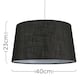 image 3 of ValueLights Modern Tapered Black Faux Linen Ceiling Pendant Table Lamp Light Shade