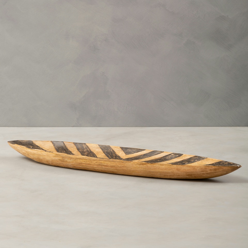 image 1 of Bantu Tribal Wooden Bowl Cream