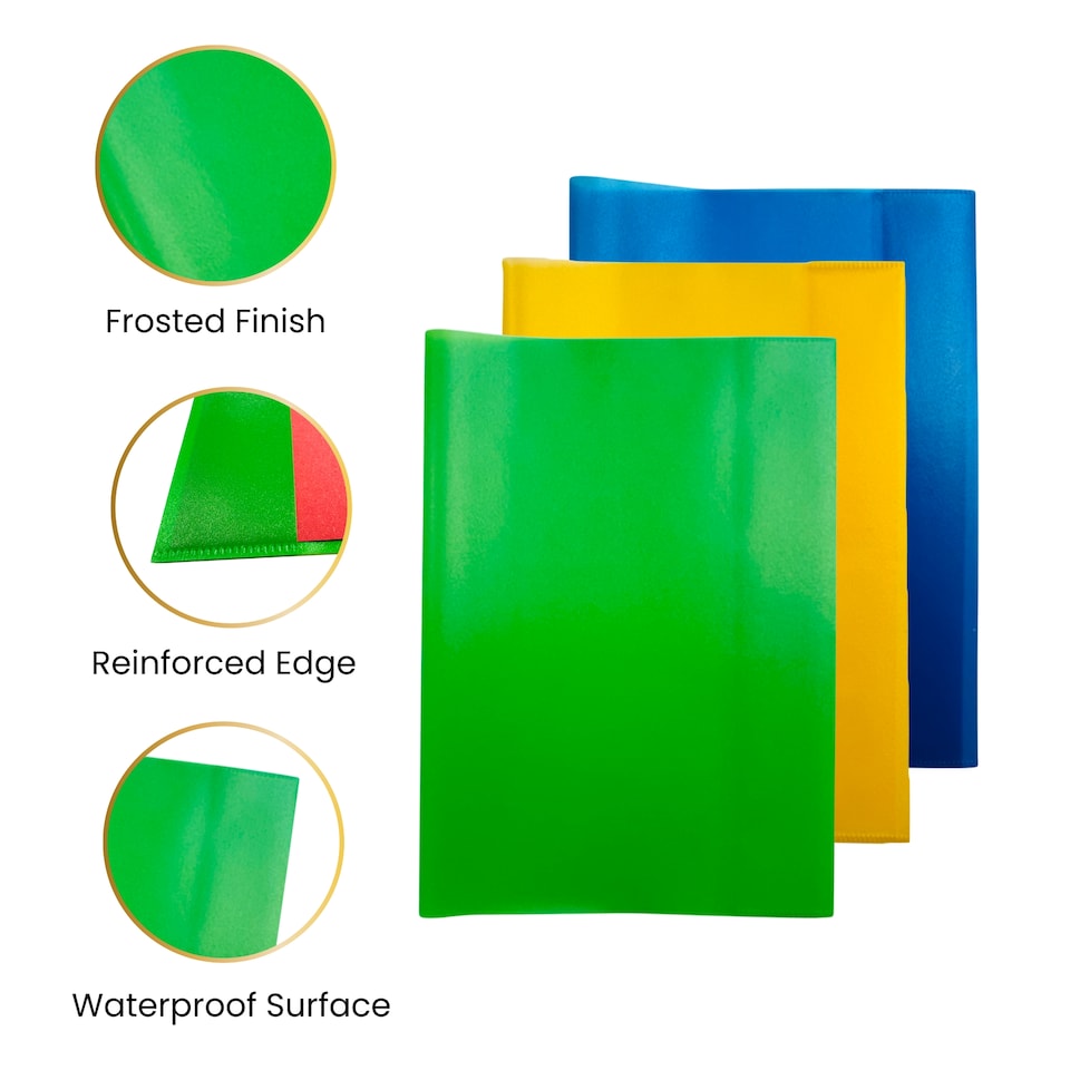 image 1 of Pack of 10 A4 Frosted Blue Exercise Book Covers