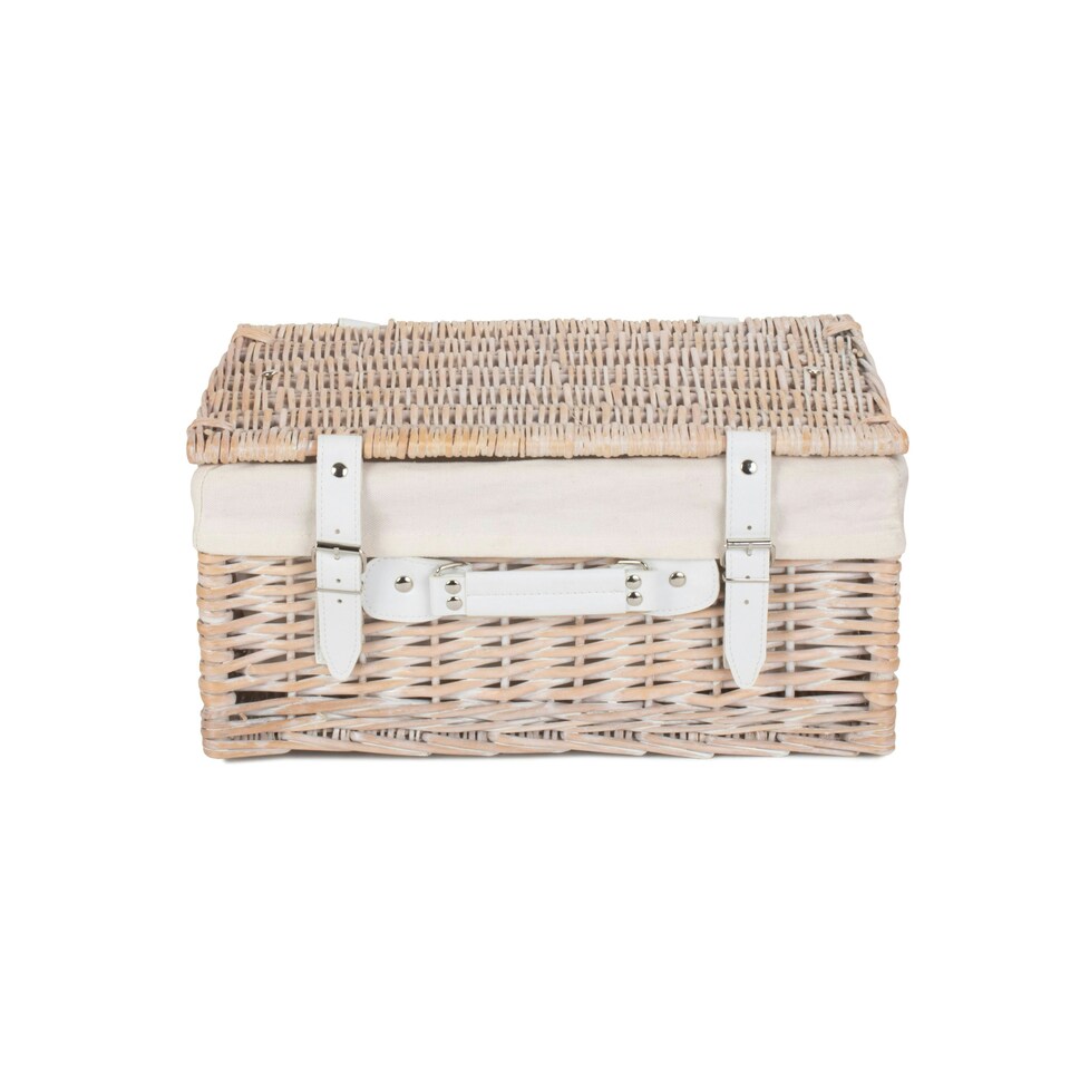 image 1 of 41cm Picnic Basket with Lining White | White | One Size