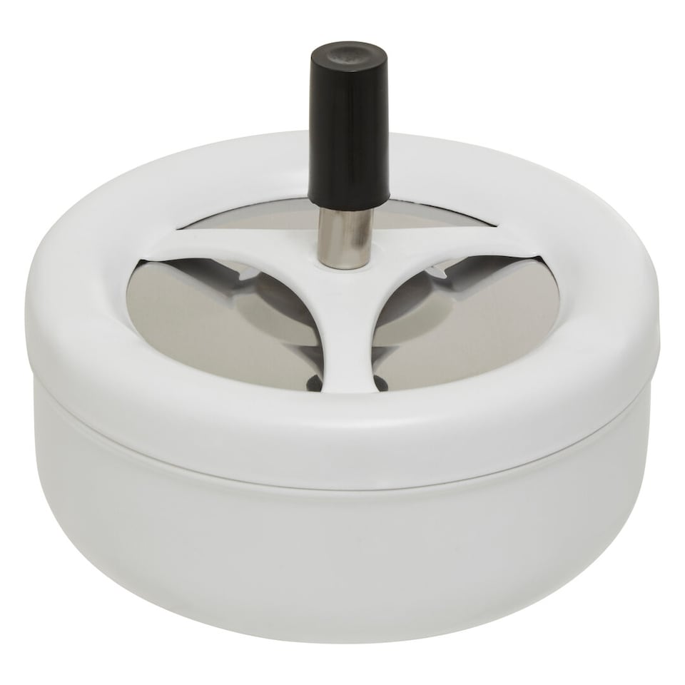 image 1 of Matte White Large Spinning Ashtray