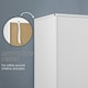 image 5 of HOMCOM 2 Door Wardrobe White Wardrobe with Drawers and Hanging Rod for Bedroom