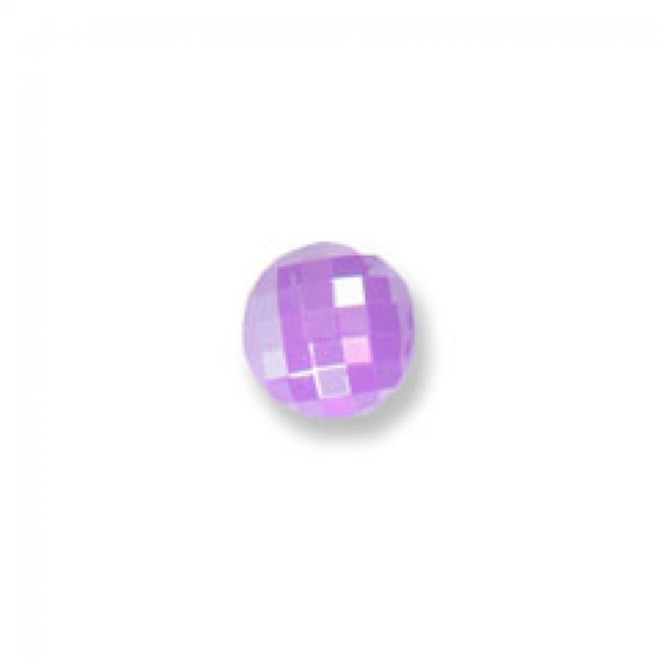 Trimits Lilac Round Hi Gloss Faceted Buttons for Dressmaking - 12mm - each