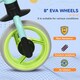 image 4 of AIYAPLAY 8 Baby Balance Bike with Adjustable Seat, Lightweight Training Bike for Children with EVA Wheels, Easy Installation, No Pedals, for Ages 18-48 Months - Green