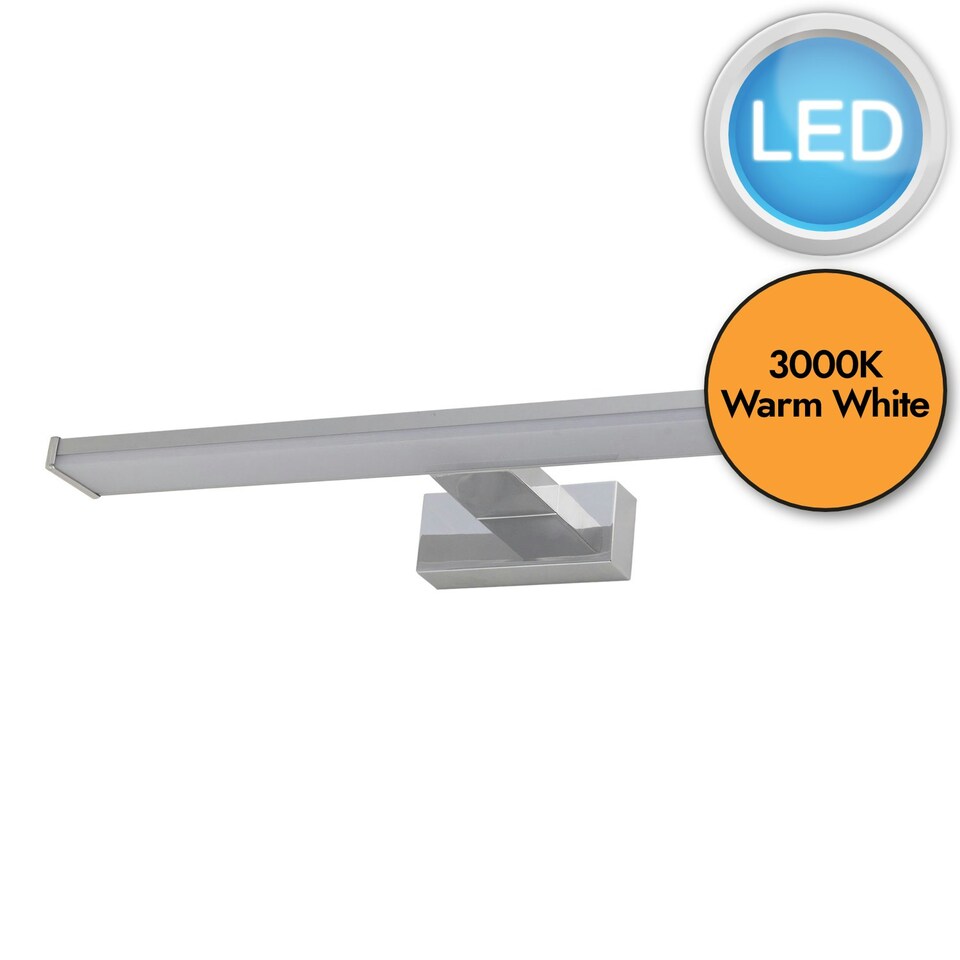 image 1 of Set of 2 Verve - Bathroom LED Over Mirror Lights Chrome