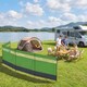 image 7 of Outsunny Camping Windbreaks with Clear Windows, 725 x 140cm | Green | Army Green | 725 x 140 cm