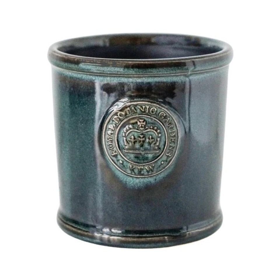 image 1 of Kew Reactive Glaze Planter - Ceramic - L18 x W18 x H17 cm - Emerald Green