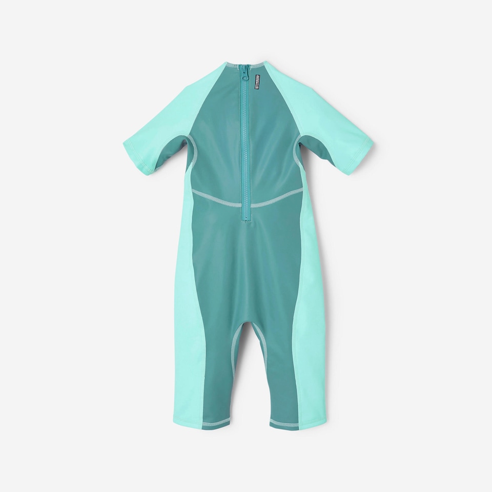 image 1 of Decathlon Baby UV-Protection Wetsuit Green With Savannah Print