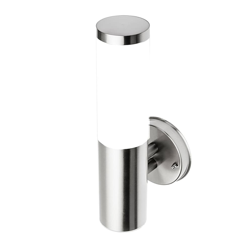 image 1 of CGC Lighting Aster Stainless Steel Outdoor Wall Light | Multi | Grey / silver | Height: 33 cm, Depth: 14.4 cm, Width: 11.8 cm