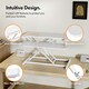 image 5 of VonHaus Height Adjustable White Standing Desk Converter, 80cm Length White