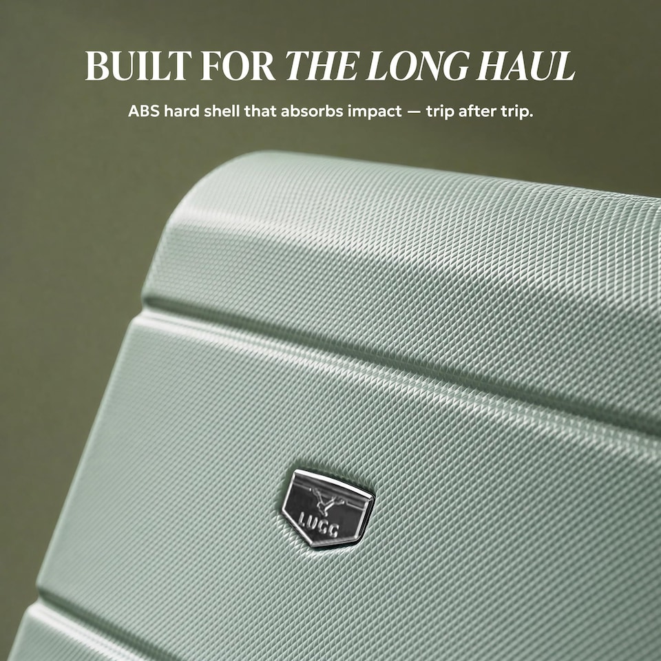 image 1 of Lugg Jetset Lightweight ABS Hard Shell Cabin Suitcase with 4 Spinner Wheels (45x33x20 cm)