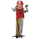 image 9 of Outsunny Sound Activated Halloween Animatronics Clown with Red Light Up Eyes
