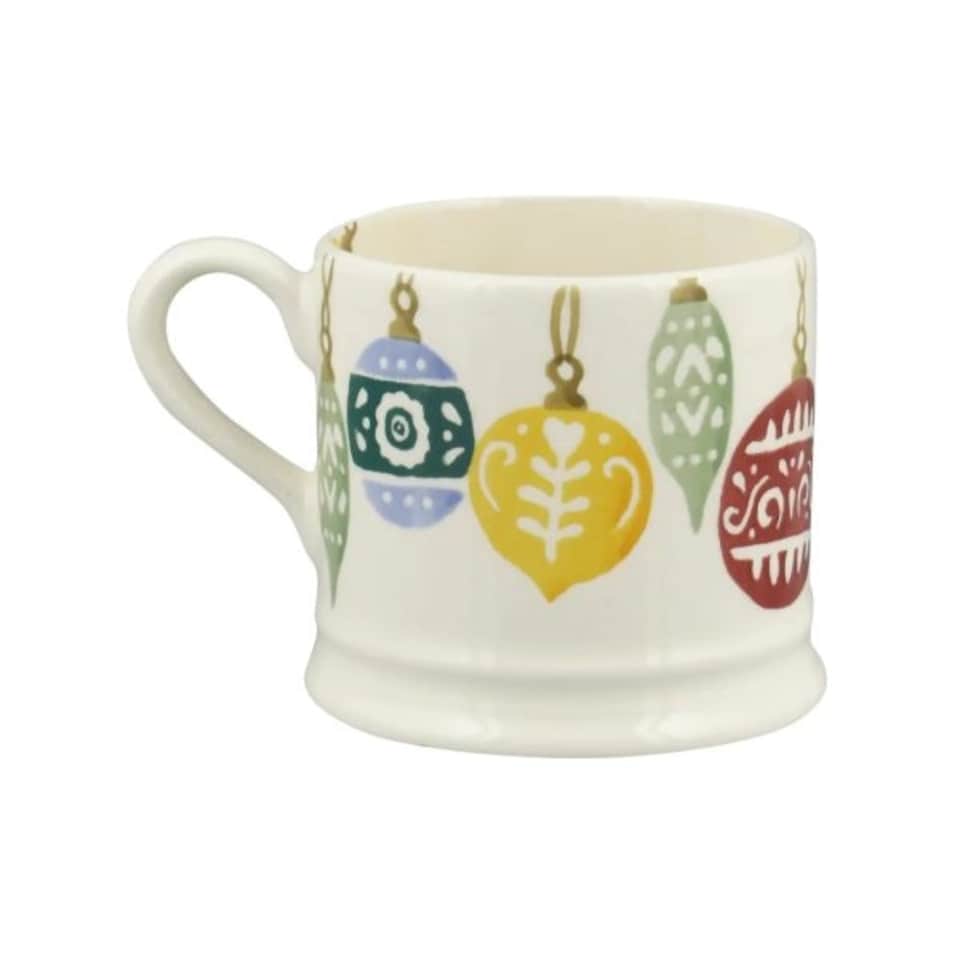 image 1 of Mug: 1 x 175ml Emma Bridgewater Baubles Mug, Ceramic White