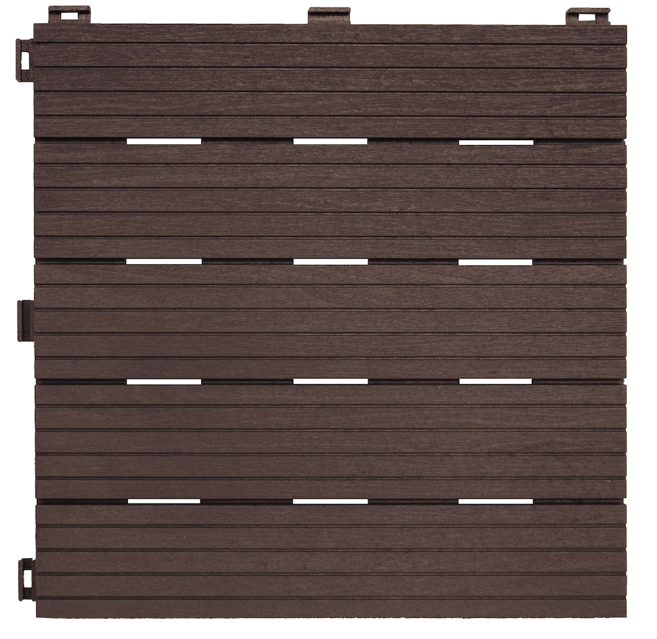 image 1 of Cosmo Garden Patio Cosmopolitan Decking Tiles - Brown | Brown | Pack of 10