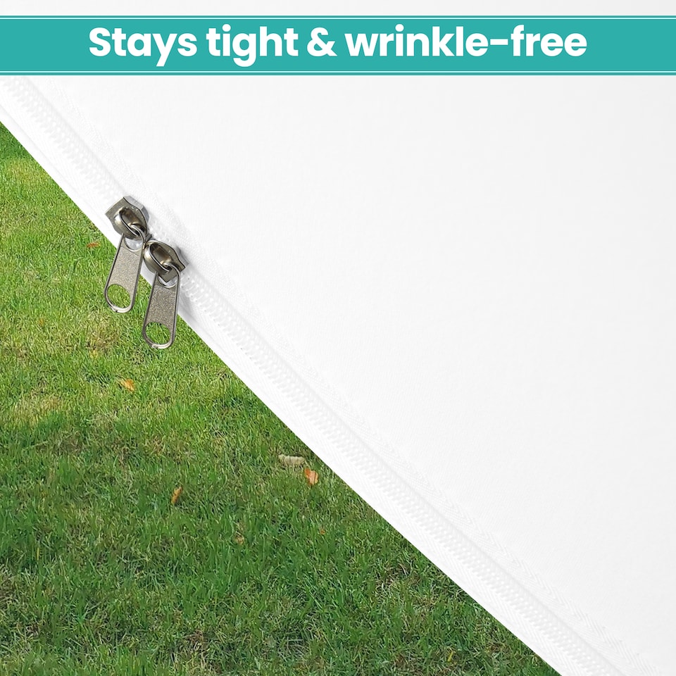 image 1 of 160GSM White Round Arch Backdrop Cover - 200cm