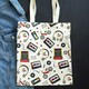 image 2 of Retro Print Shopping Tote bag Multi
