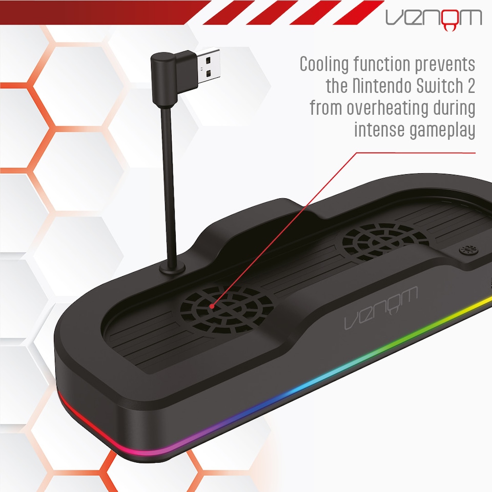image 1 of Venom LED Console Cooling Stand for Nintendo Switch 2