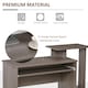 image 4 of HOMCOM Computer Desk with Sliding Keyboard Tray Storage Drawer Shelf Grey