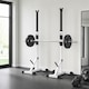 image 7 of HOMCOM Adjust Pair of Barbell Squat Racks Stand Weight Lifting Bench Press Gym