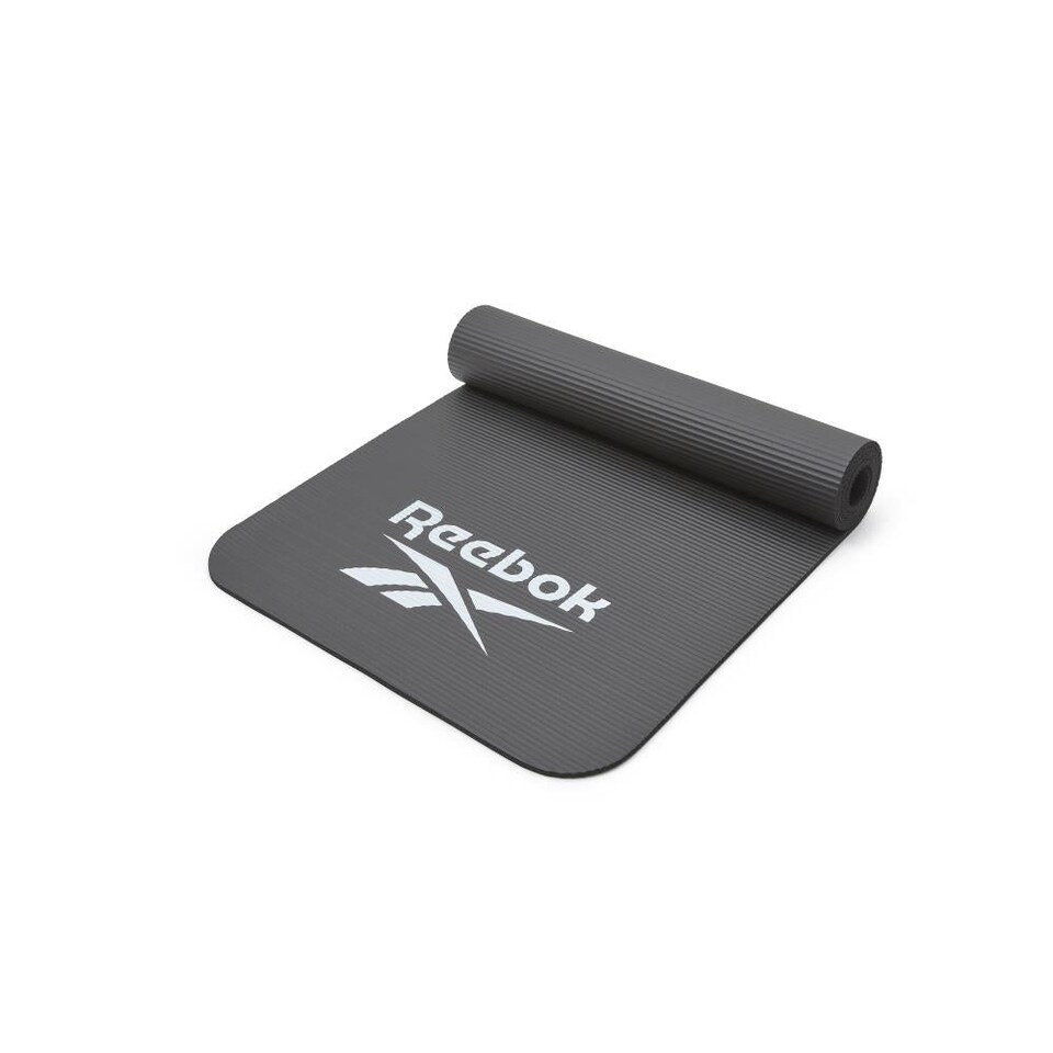 image 1 of Reebok 7mm Padded Training Mat, 61 x 61 cm, Ridged Non-Slip Base. | Multi | Grey | 173 (L) x 61 (W) x 7 (H)