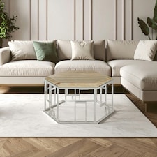 Relic Hexagonal Coffee Table Cream