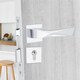image 3 of Golden Grace Modern Aura Euro Lock Door Handles in Polished Chrome Finish with 70mm Key and Barrell Chrome