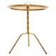 image 1 of Interiors by Premier Distressed Small Accent Table, Elegant Corner Table, Gold Finish Bedside Table, Durable Functional Table
