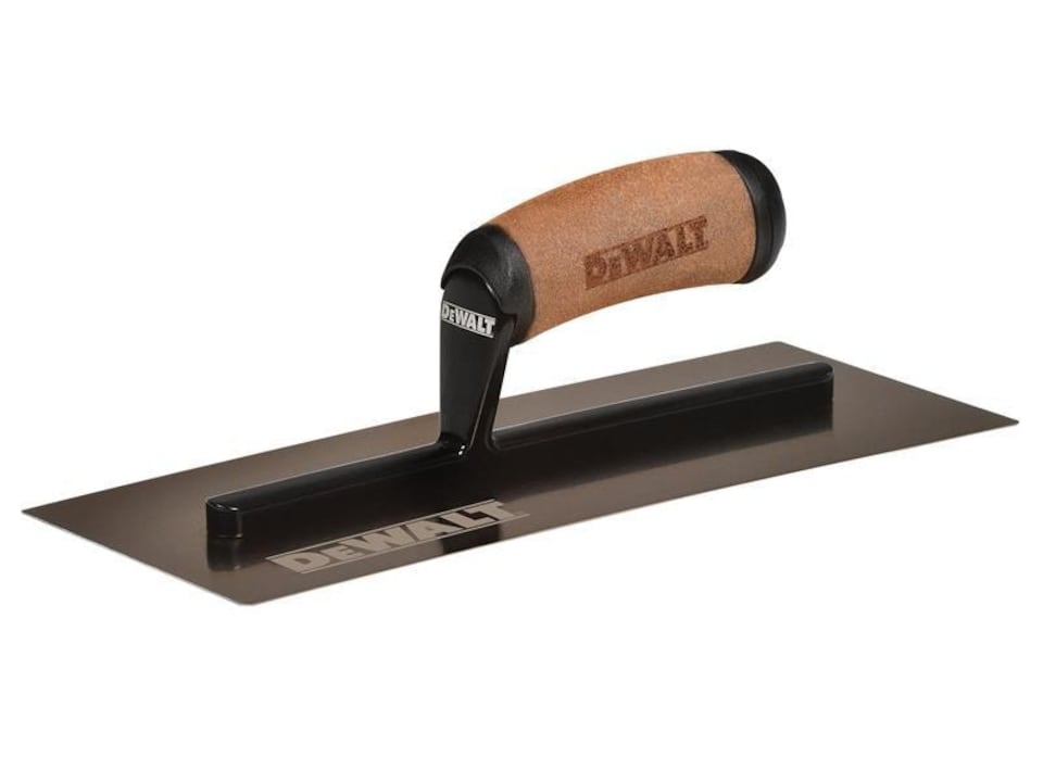 Dewalt Dry Wall Curved Gold Stainless Steel Finishing Trowel 12in