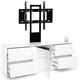 image 8 of Centurion Supports AVITUS ULTRA Gloss White Remote Friendly White Door with 4-White Drawers up to 65" Flat Screen TV Cabinet with Mounting Arm White