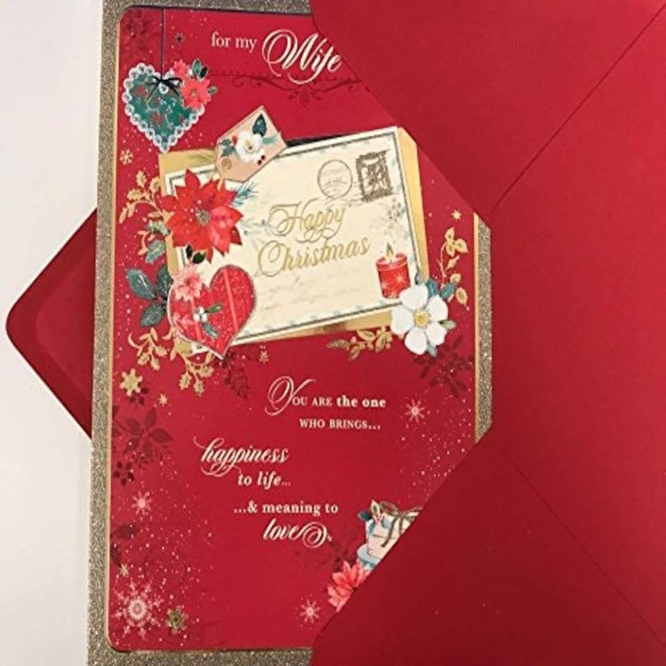 image 1 of You're Mine Nice verse Gold Foil & Glitter Quality Christmas Card - Wife