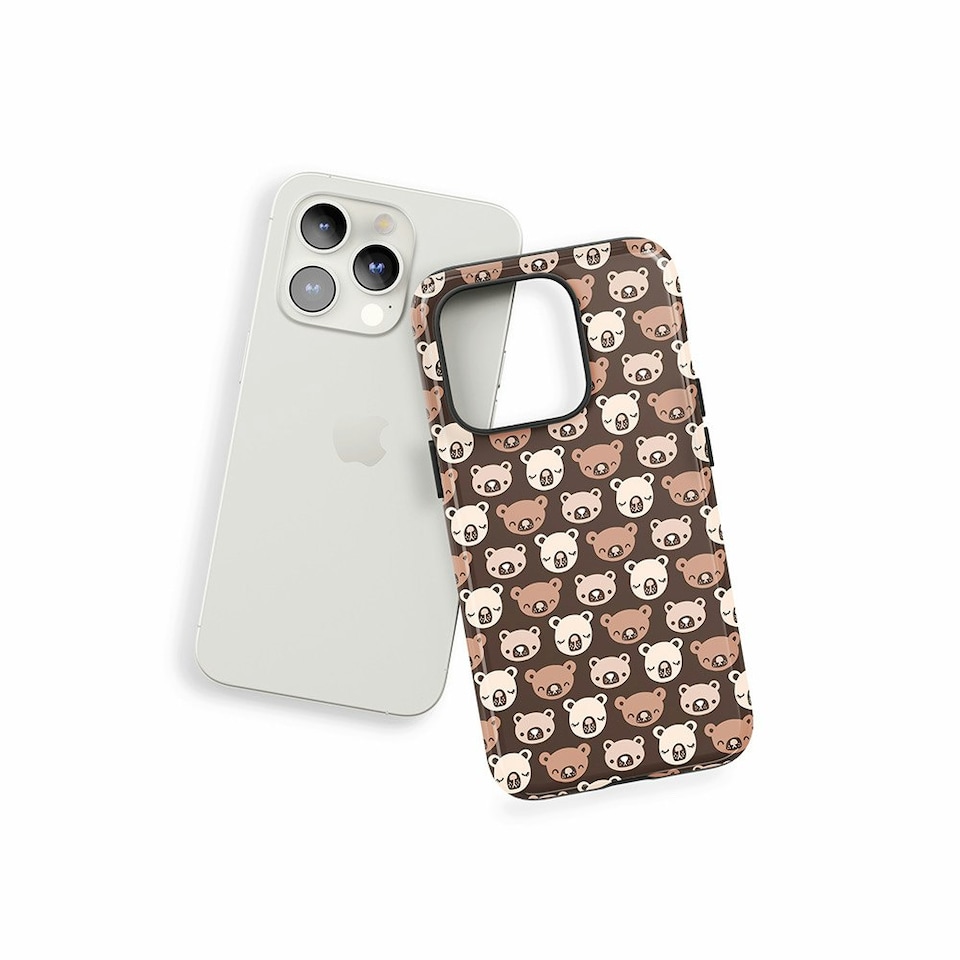 image 1 of Cute Bear Phone Case | Brown | iPhone 16
Tough | iPhone 16
Tough