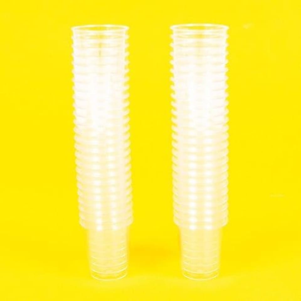 image 1 of Clear Disposable Plastic Shot Glasses - Pack of 50