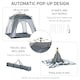 image 4 of Outsunny 4 Man Pop Up Tent Camping Backpacking Dome Tent, Green