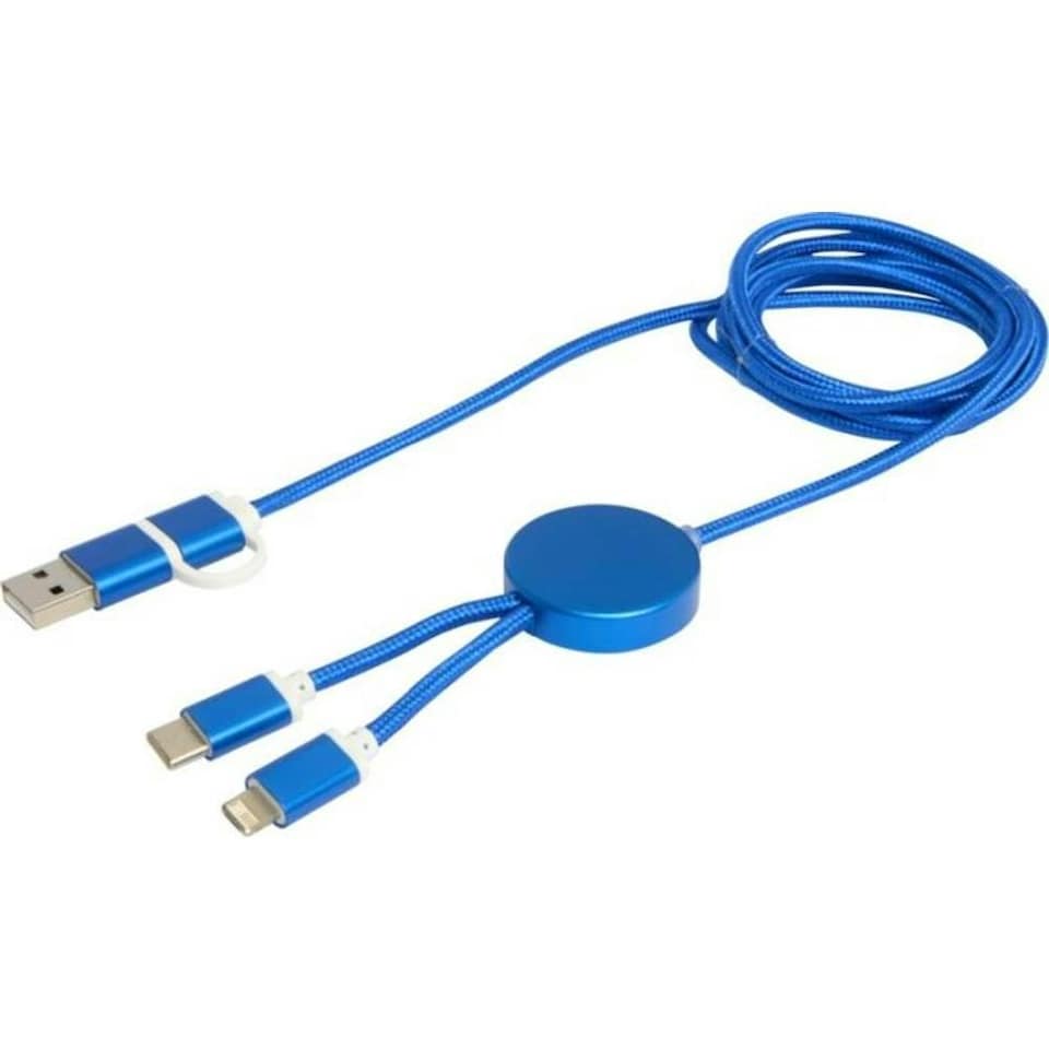 image 1 of Alasia Recycled Aluminium 5 in 1 Charging Cable - Royal Blue - One Size (UTPF4655)