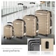 image 3 of Suitcase Set Mila - 4 hard-shell suitcases, including luggage scales and tags | Cream | champagne | 1