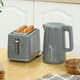 image 2 of HOMCOM 1.5L 3000W Fast Boil Electric Kettle and 2 Slice Toaster Set, Grey