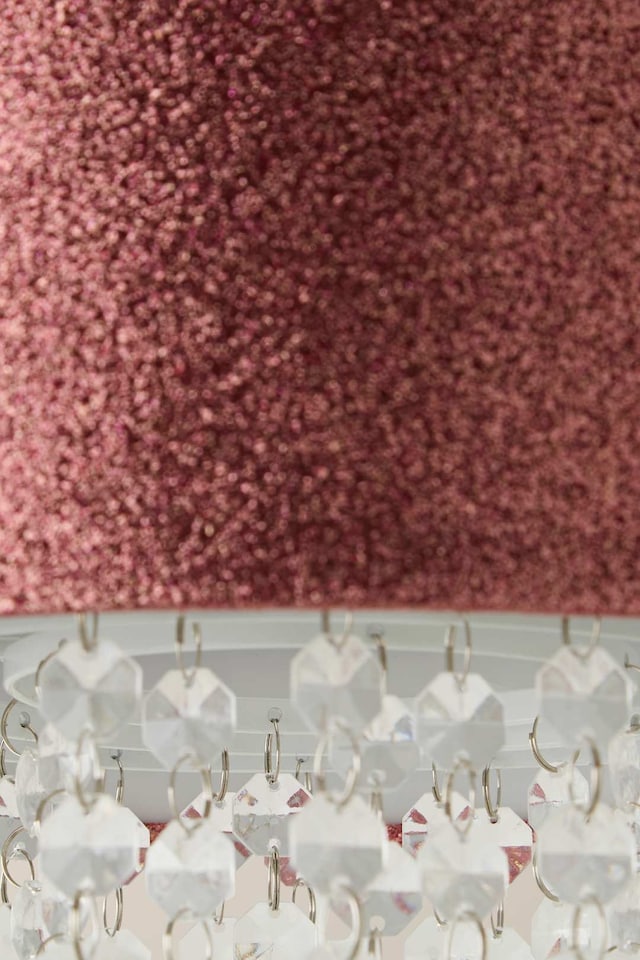 image 1 of ValueLights Bonita Pair Pink Glitter Droplets Shades and Bulbs