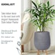 image 2 of Honeycomb Style Dark Grey Planter with Legs, Round Indoor Plant Pot Stand for Indoor Plants by Idealist Lite D30 H43 cm, 19L